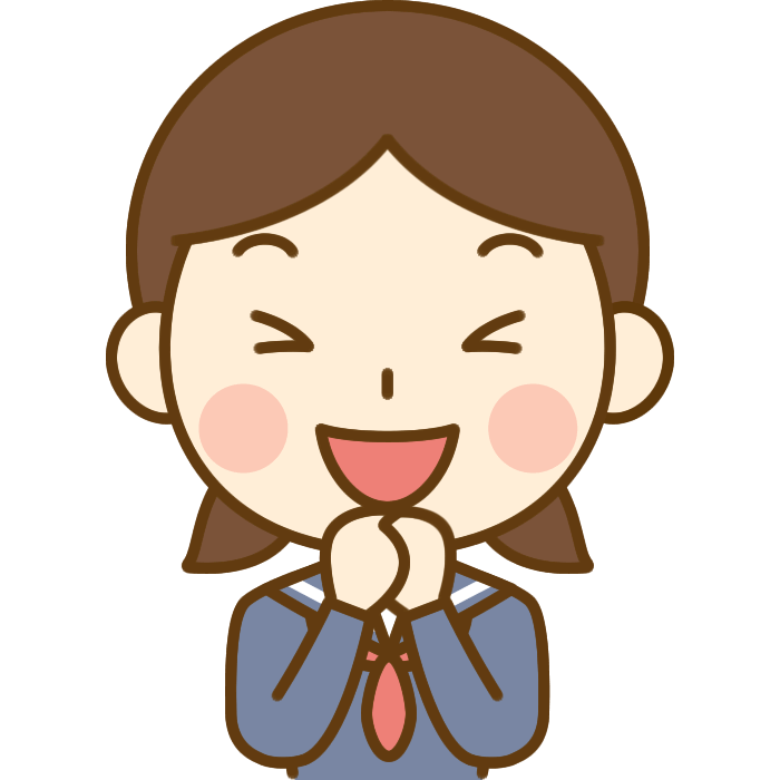 勉強をする女子中学生のイラスト かわいい女性の無料イラスト Woman Illust