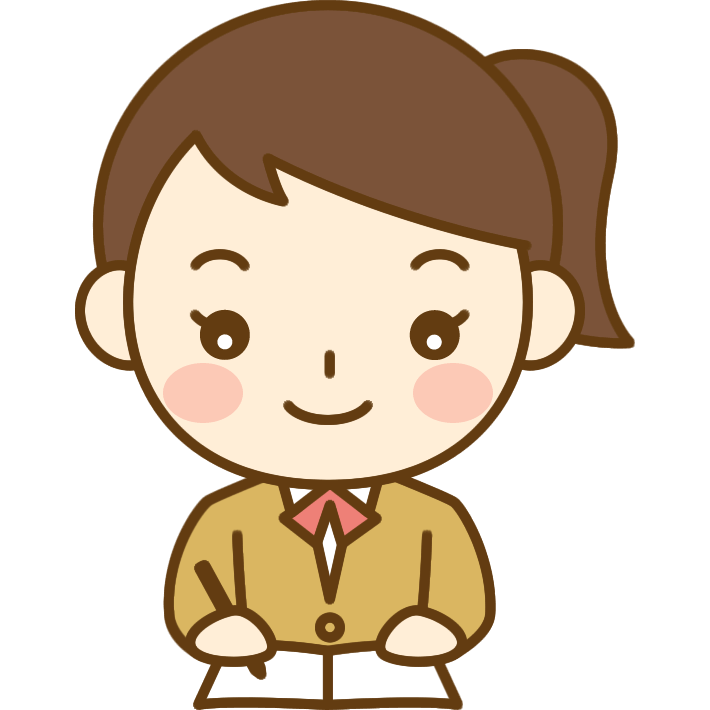 勉強をする女子高校生のイラスト