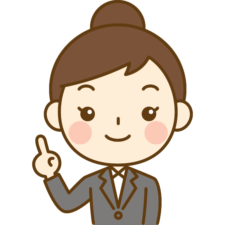 指差しポーズをするol 会社員 のイラスト かわいい女性の無料